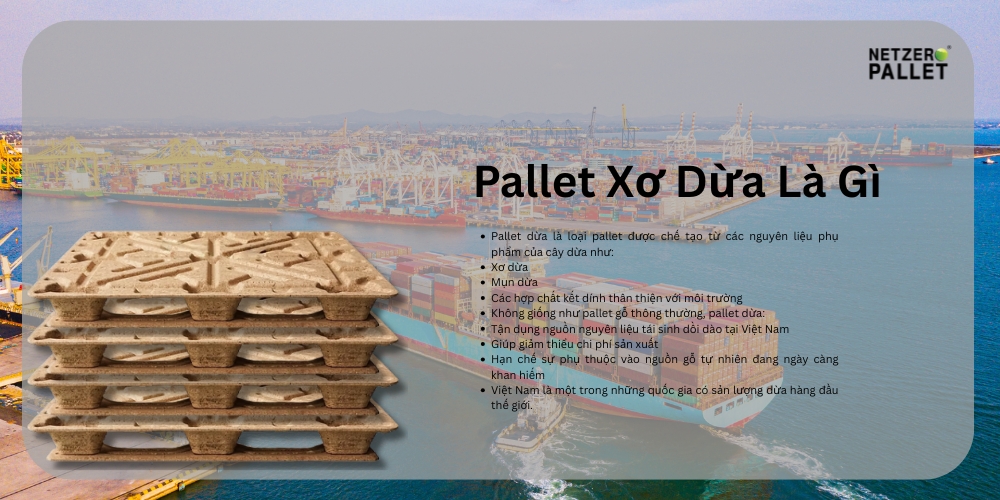 Pallet dừa cho hàng hóa nặng phù hợp mọi ngành nghề 1 Pallet Xơ Dưa Là Gì?