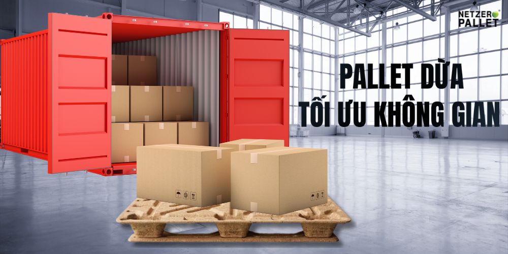 pallet dừa tối ưu không gian như thế nào